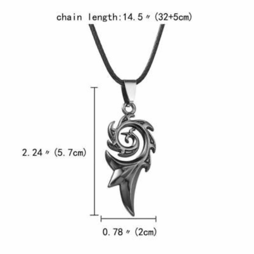 Men's Titanium Steel Flame Pendant Necklace NWT - Picture 5 of 6